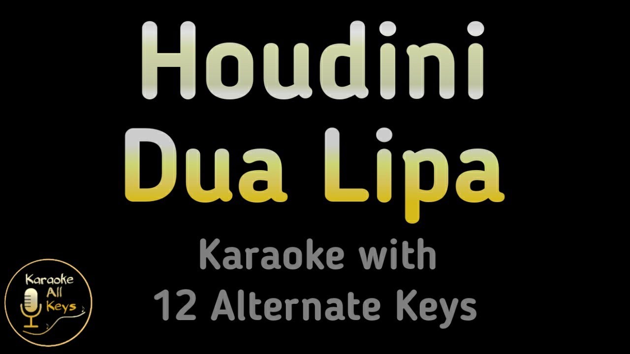 Dua Lipa - Houdini Karaoke Instrumental Lower Higher Male & Original Key