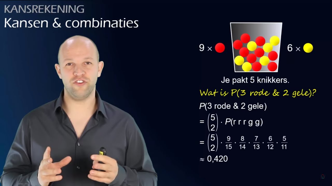 Kansen en combinaties - Het vaasmodel (vwo A/C) - WiskundeAcademie
