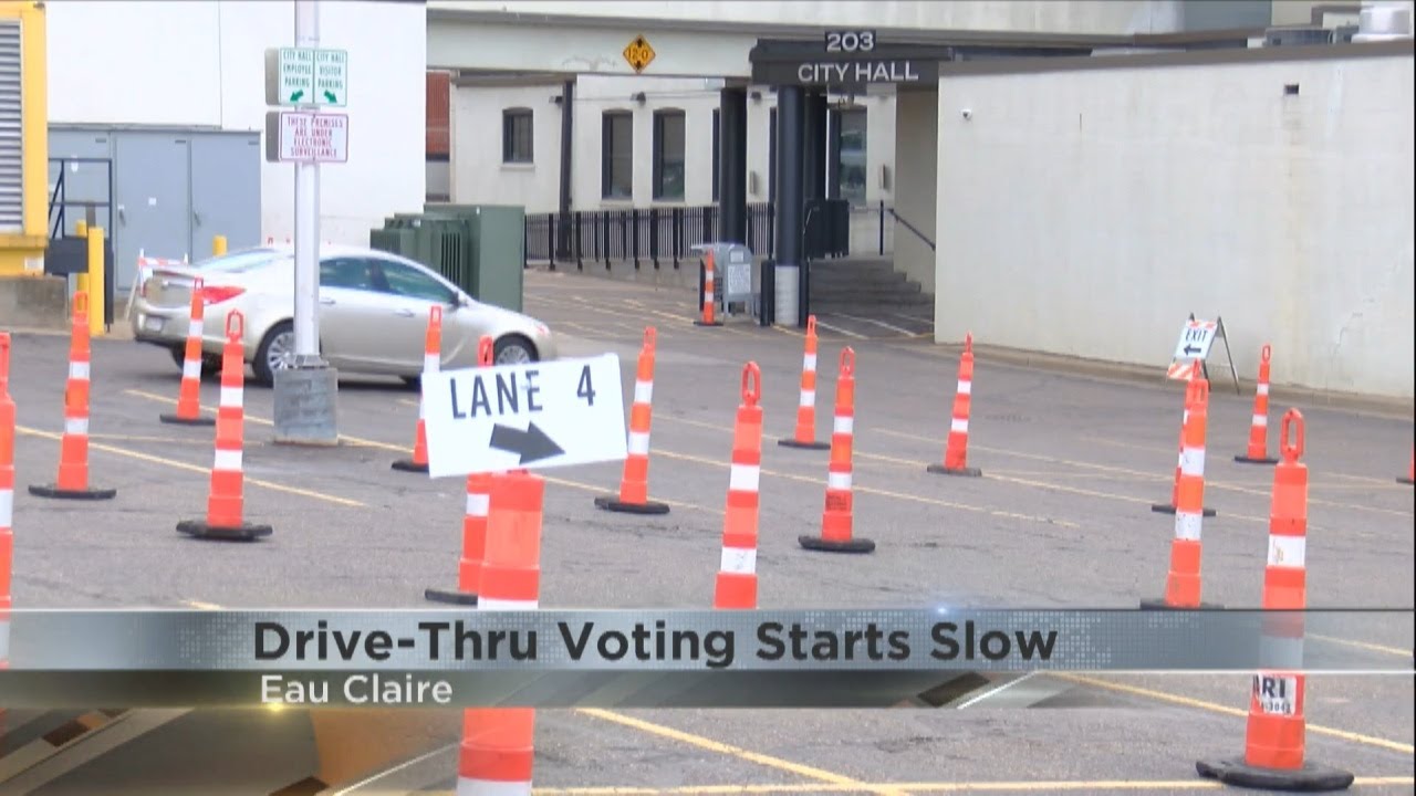 Drive-thru voting kicks off, sees less demand than previous election years