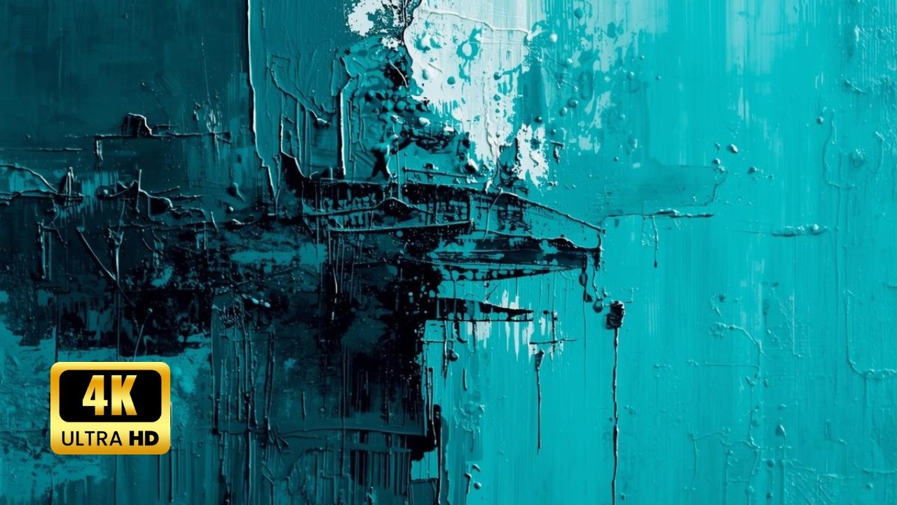 Relaxing Teal 4K TV Screensaver | Calm Ambient Background