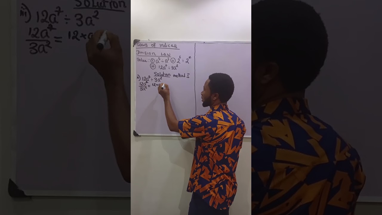 Division law of Indices
