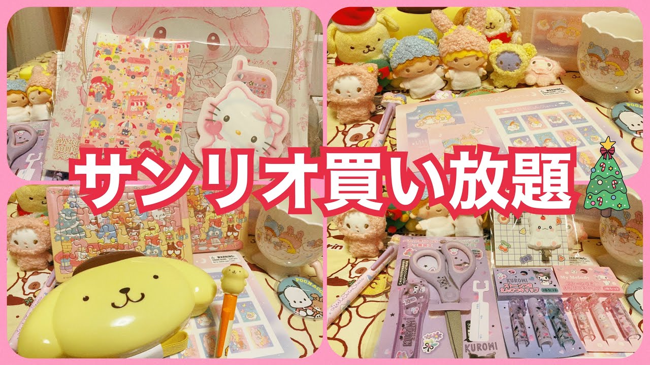 【SANRIO💖】大好きサンリオショップで買い放題したらキキララちゃん新作が可愛すぎた💨文房具もポムポムプリンも愛しい🫶みんなハッピーメリークリスマス🎅🎄💕