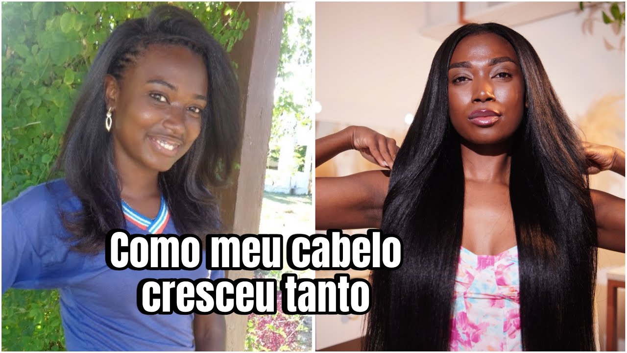 COMO EU FIZ MEU CABELO CRESPO ALISADO CHEGAR NA CINTURA
