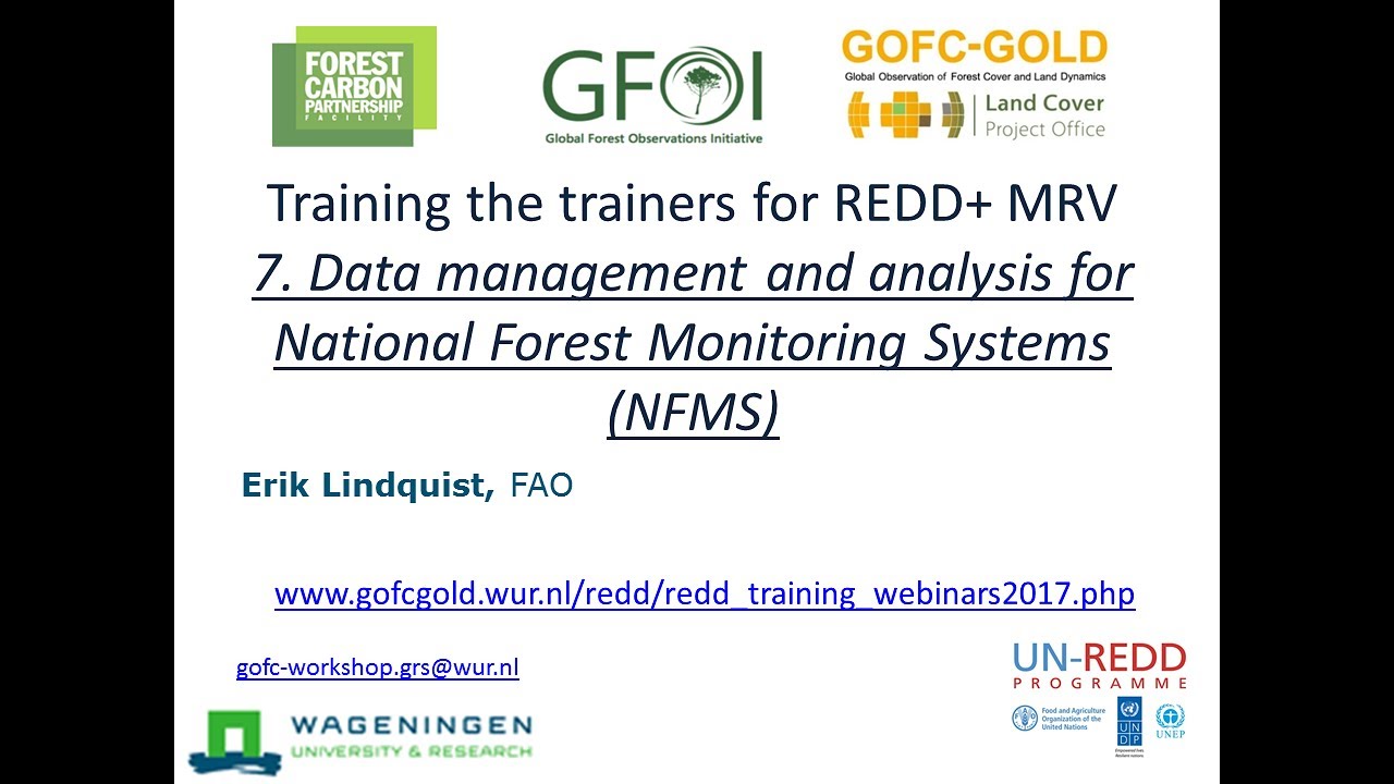 Webinar 7: Data management and analysis for NFMS