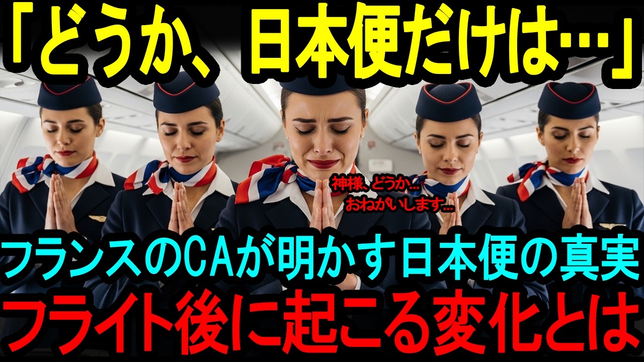 【海外の反応】「お願いします   日本便だけは   」エールフランスのベテランCAが日本便を恐れるヤバすぎる理由とは