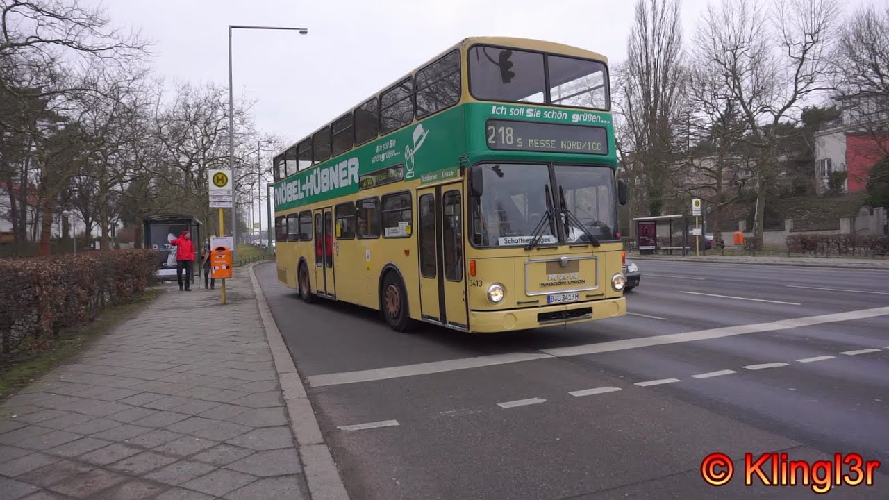 Busverkehr Berlin - Doppeldecker auf dem 218