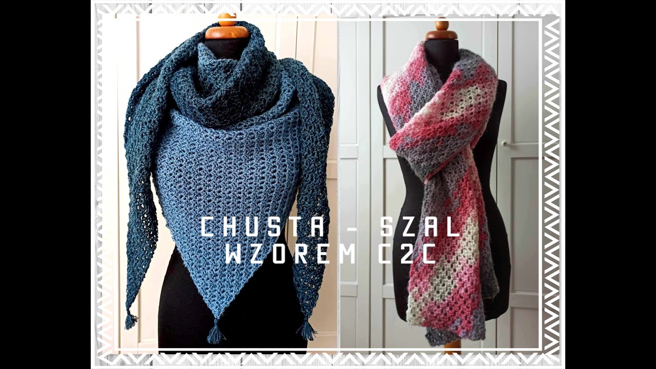 🧶🧶CHUSTA LUB SZAL WZOREM C2C