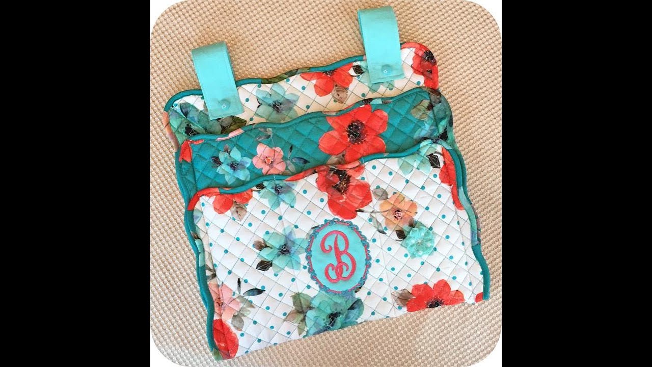 Embroidery Garden shows You How to Make a Walker Caddy from Place Mats