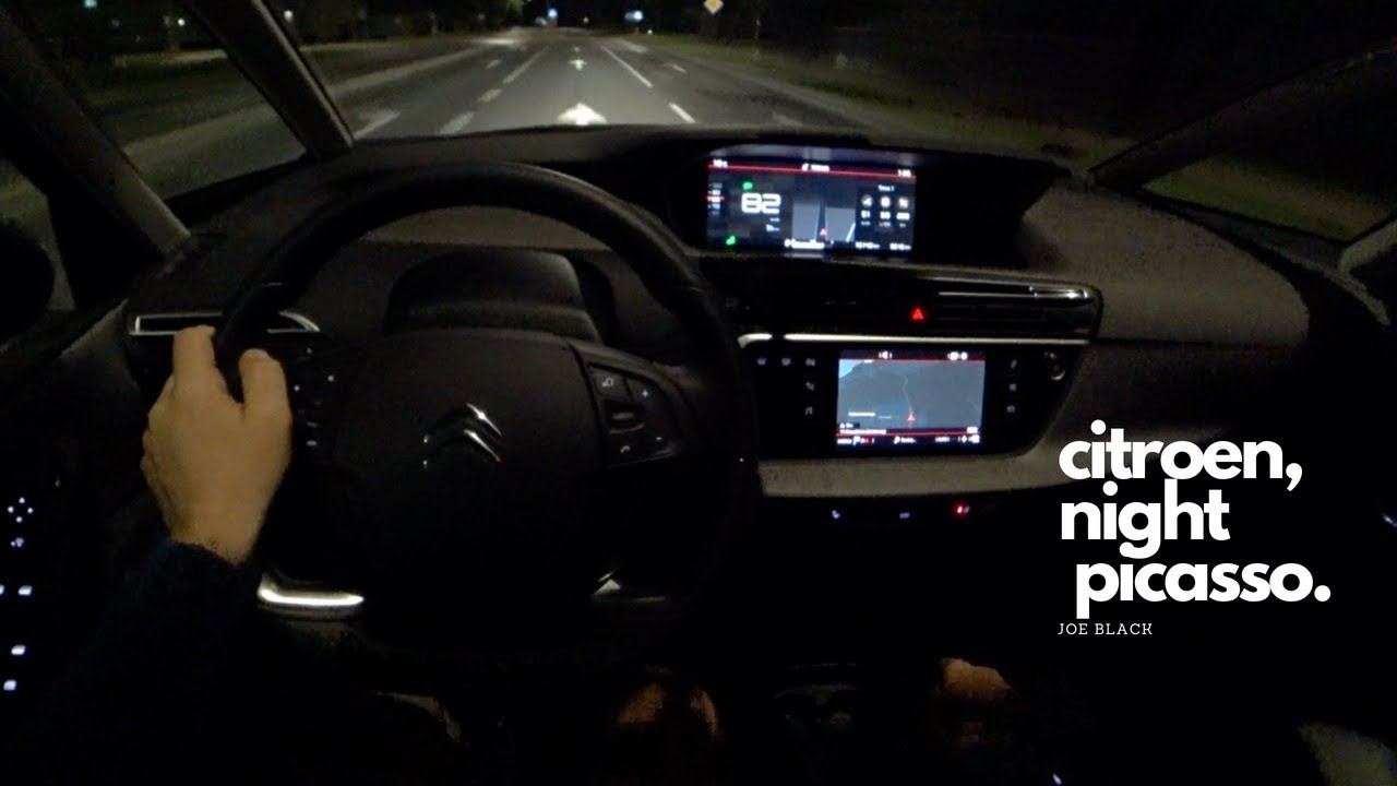Citroen Night C4 Picasso 1.6 BlueHDI 120 HP 4K | POV Test Drive #069 Joe Black