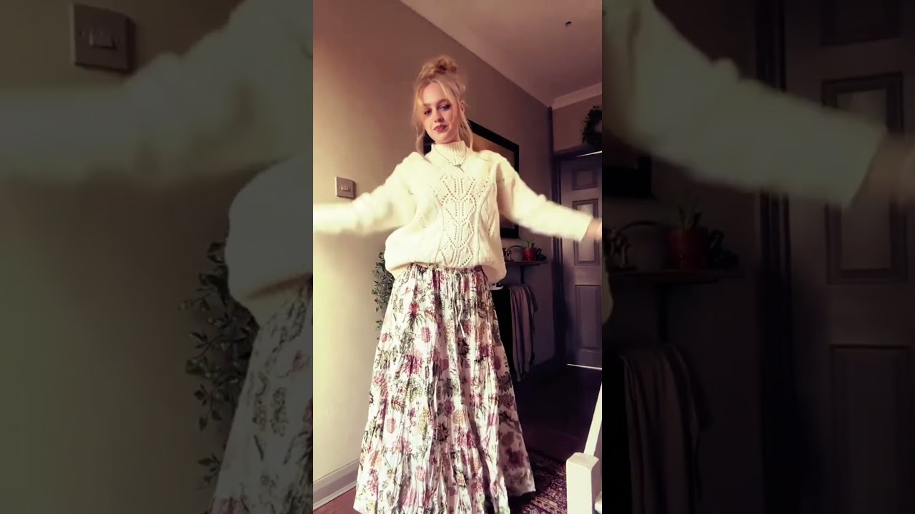 Romantic Floral Cotton Maxi Skirt | Cottagecore Boho Outfit