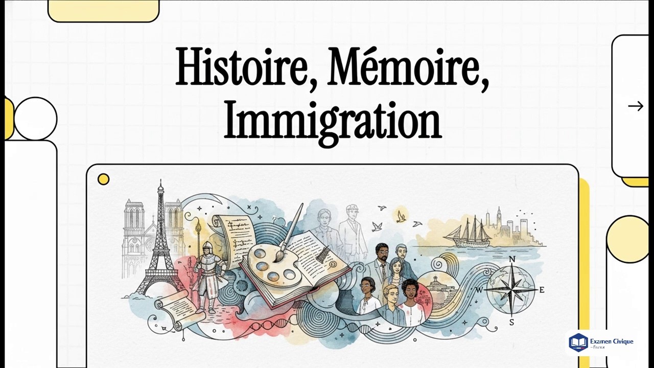 Formation examen civique – Histoire : Territoire, mémoire et immigration en France