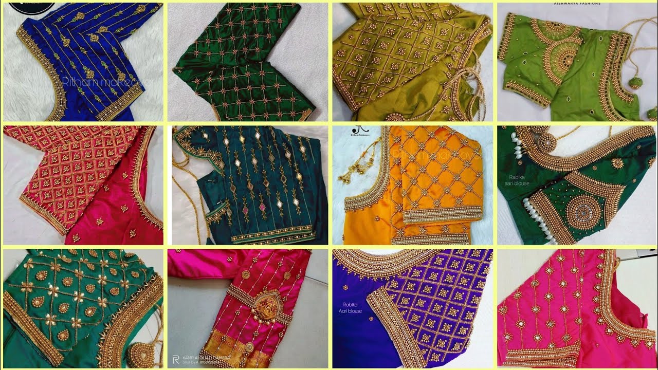 Bridal wear maggam work blouse sleeve design /aari work blouse design idea new model@radheradhe-1017