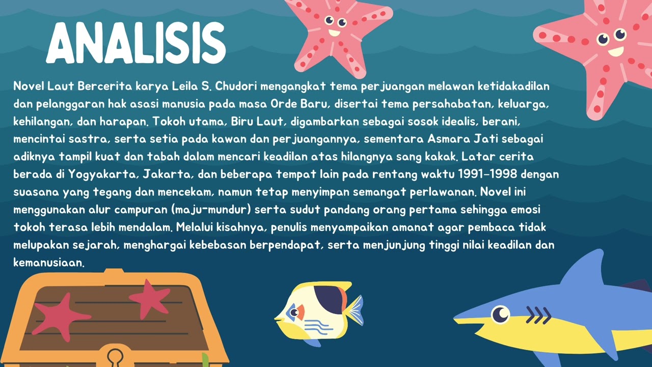 RESENSI NOVEL LAUT BERCERITA | BAHASA INDONESIA | KELOMPOK 3 | Kelas VIII-H | SMPN 177 JAKARTA |