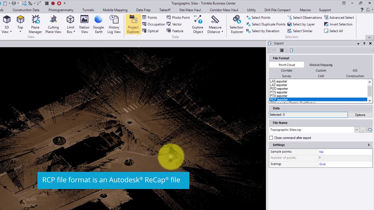 Video 7: Export from TBC, Import into AutoCAD Civil 3D