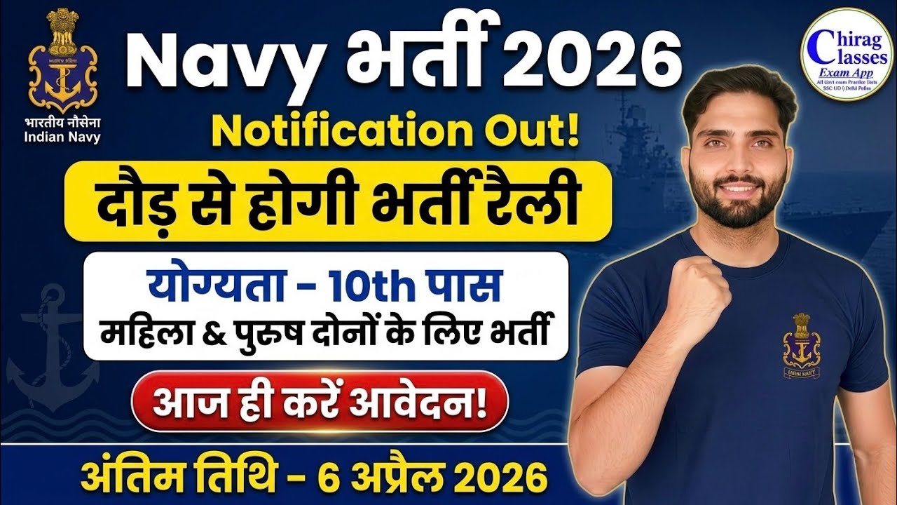 Indian Navy SSR MR New Vacancy 01/2027 | Exam Date & Total Form Fill Up