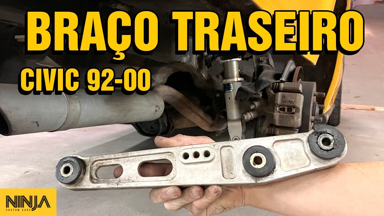 Como Trocar o BRA&Ccedil;O TRASEIRO Honda Civic 1992 a 2000 LCA