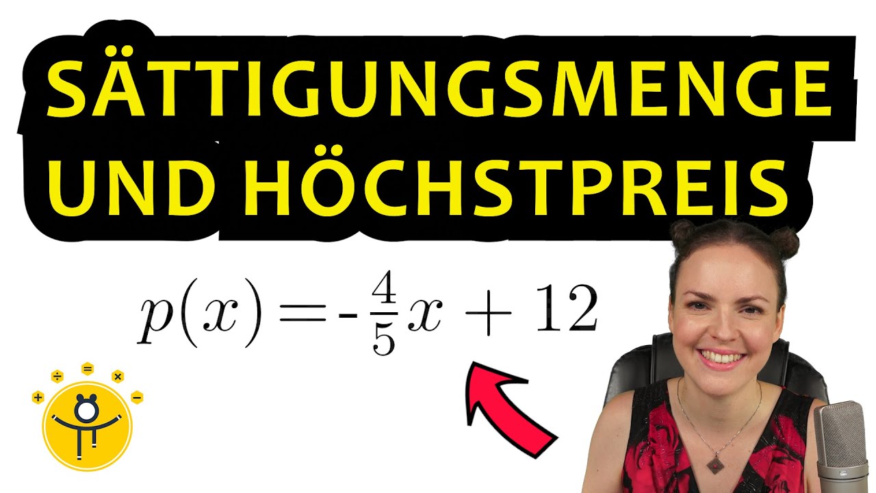 H&ouml;chstpreis und S&auml;ttigungsmenge berechnen &ndash; Preis-Absatz-Funktion, Nachfragefunktion