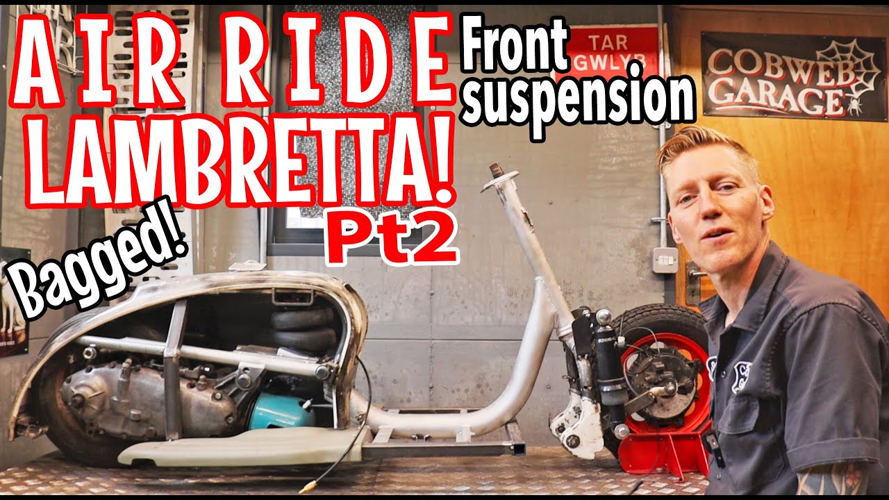 Slambretta Build Pt2 - Full air ride front suspension. Worlds 1st?