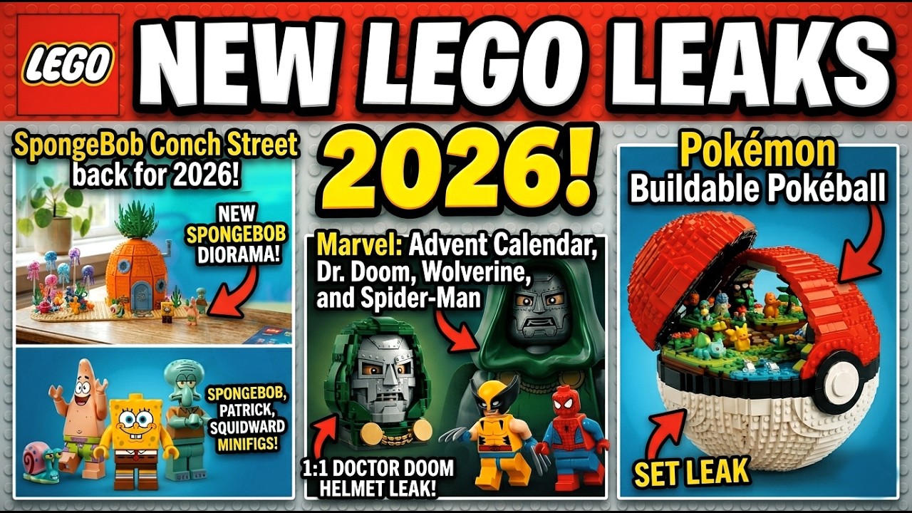 УТЕЧКИ ИНФОРМАЦИИ О LEGO, КОТОРЫЕ ВЫЙДУТ В 2026 ГОДУ (Губка Боб, Покемон, Marvel и многое другое!...