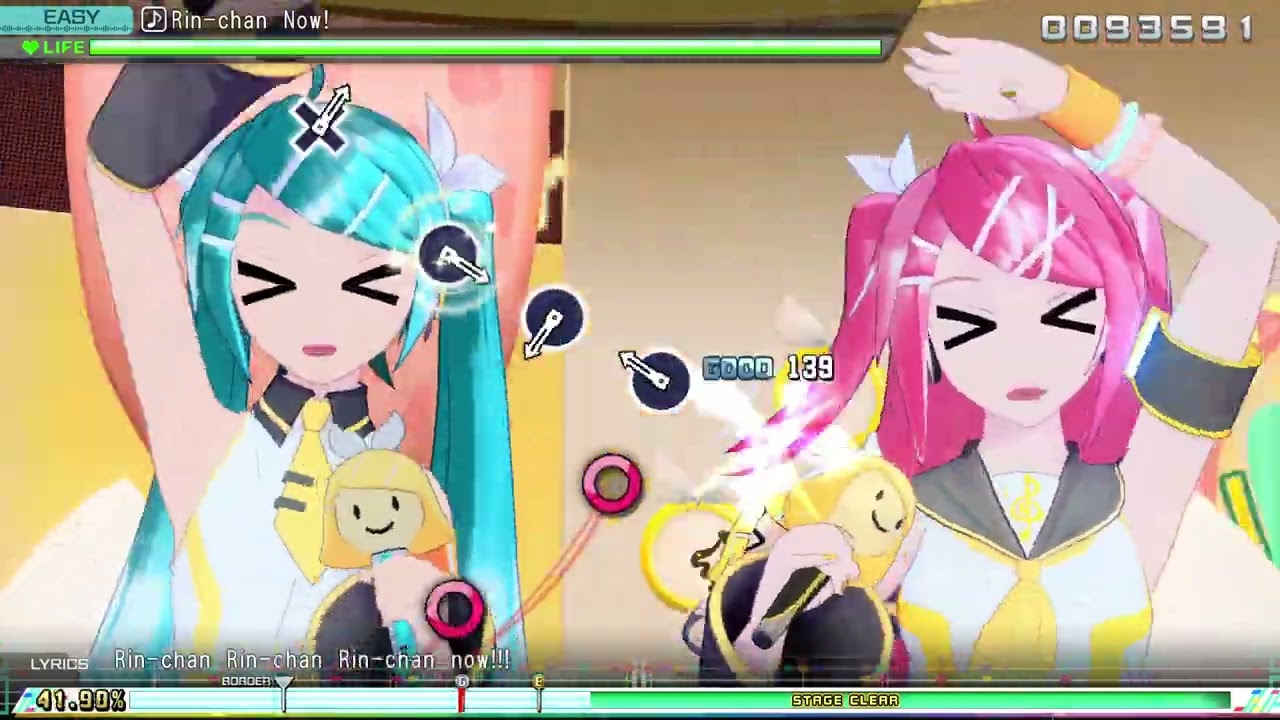 [Project DIVA Mega Mix+] Rin-chan Now! Easy Difficulty