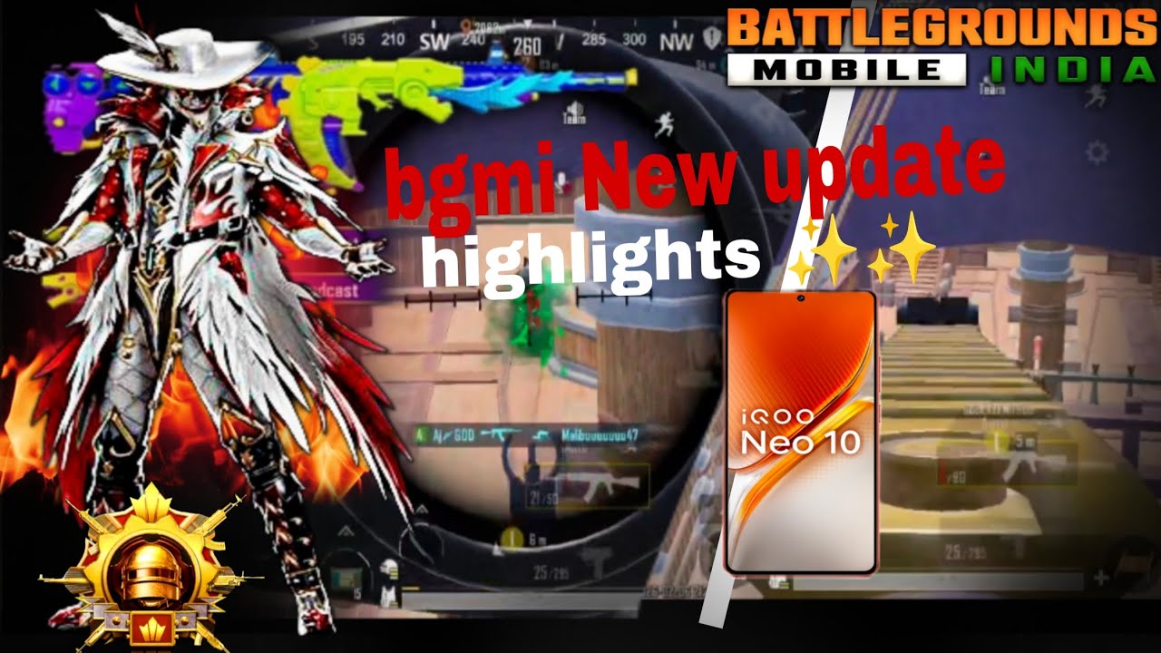 iQOO neo 10 bgmi test||BGMI 4.2 update gameplay 🙏🙏||highlights ✨⭐🌃#bgmivideos #bgmi 