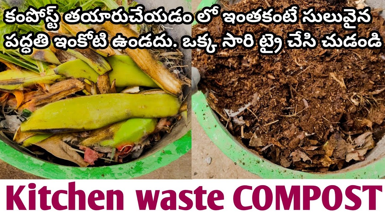 How to make compost from kitchen waste without bad smell | easy method for kitchen waste compost
