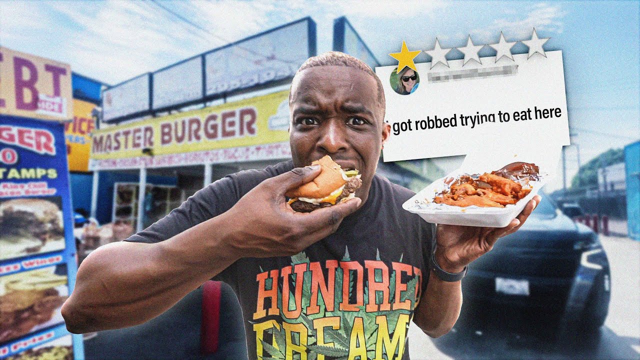 Eating At The MOST DANGEROUS Restaurant In Los Angeles | MONSTER BURGER !!!