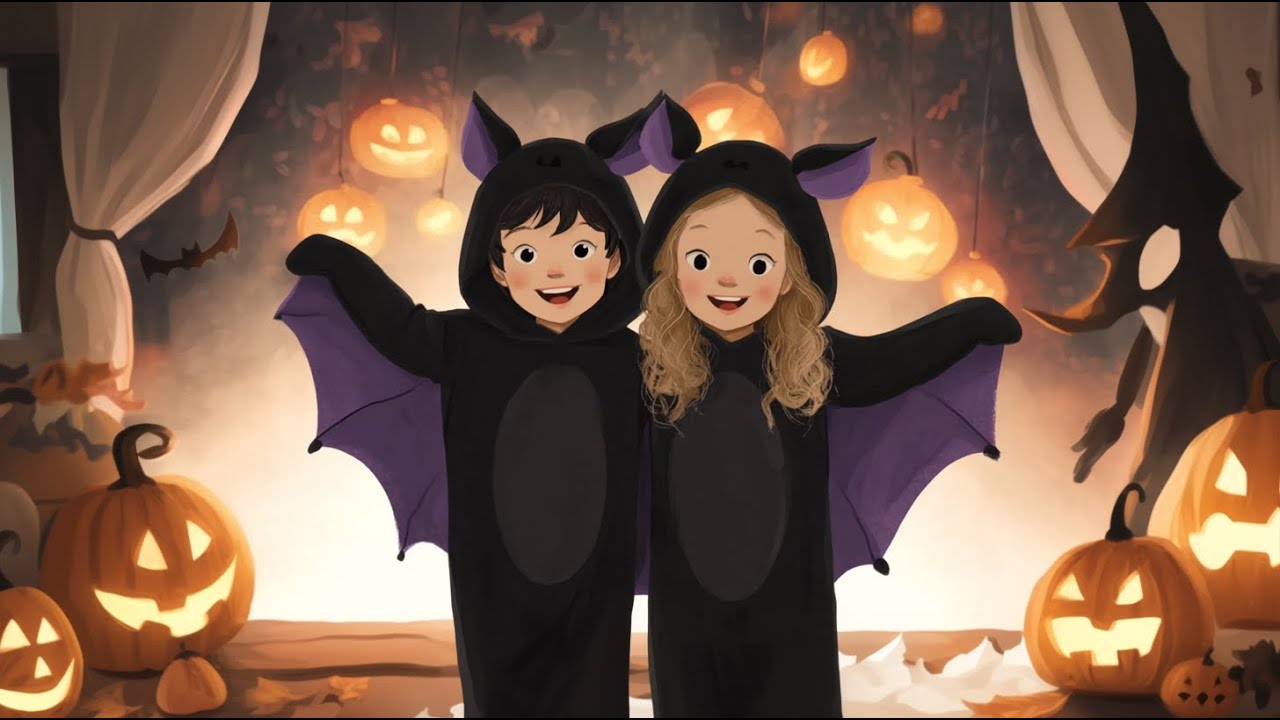 Nietoperze mają bal 🦇🎃🌙 piosenka o nietoperzach - piosenka na Halloween dla dzieci 🎶✨