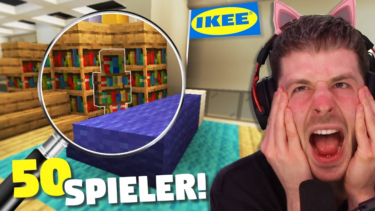 50 Spieler müssen sich im Minecraft IKEA verstecken! Unmöglich alle zu finden weil ich dumm bin
