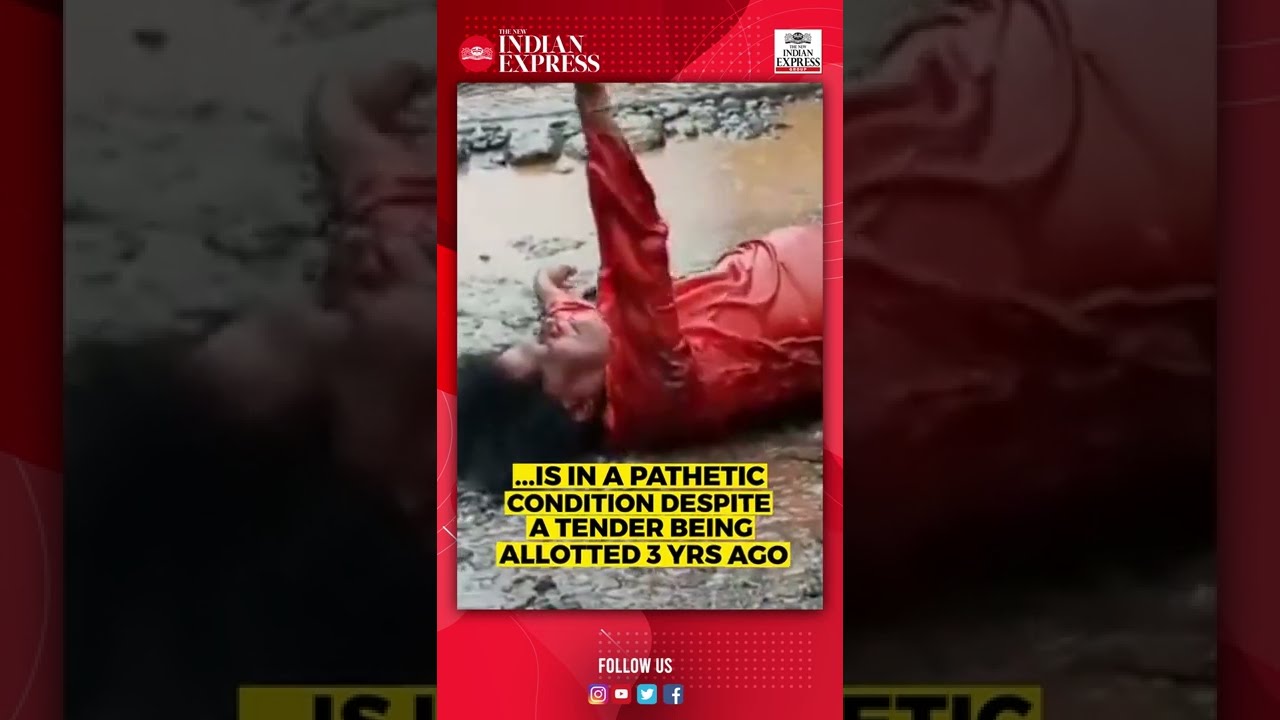 WATCH| Karnataka social worker rolls on road to protest against potholes in Udipi