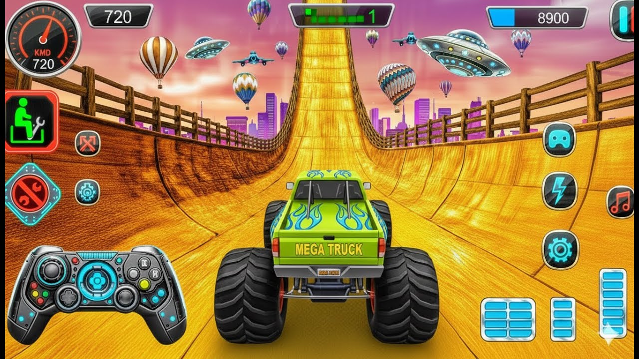 Monster Truck Mega Ramp Impossible Driver - Ultimate Car Stunts GT Racing - Android GamePlay 2025