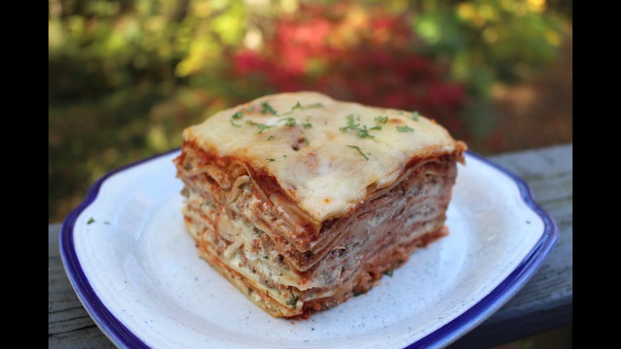10 layer Home made lasagna w/ home made pasta and meat sauce (ragu). It's incredible!