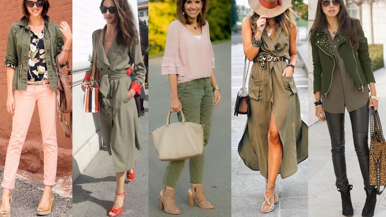 COMBINACIONES DE ROPA EN COLOR VERDE OLIVA / LOOKS OUTFITS Y COMBINACIONES DE ROPA CON VERDE OLIVA