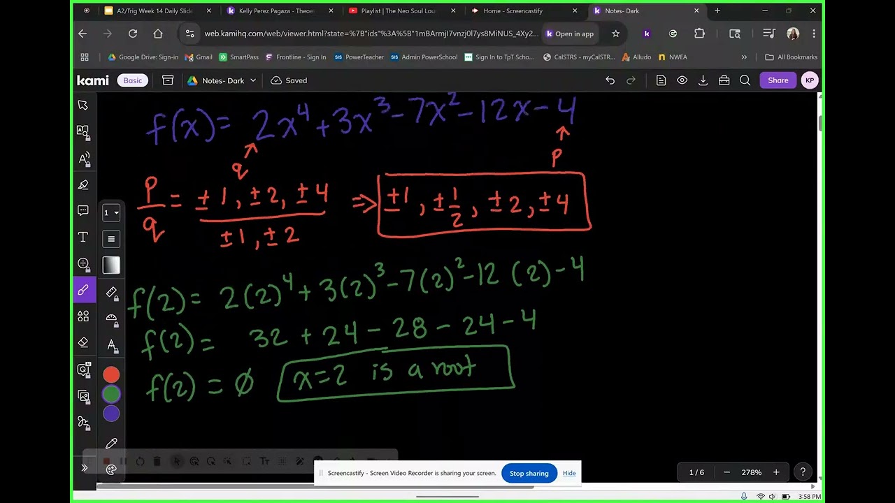 Using Descartes's Rule of Sign