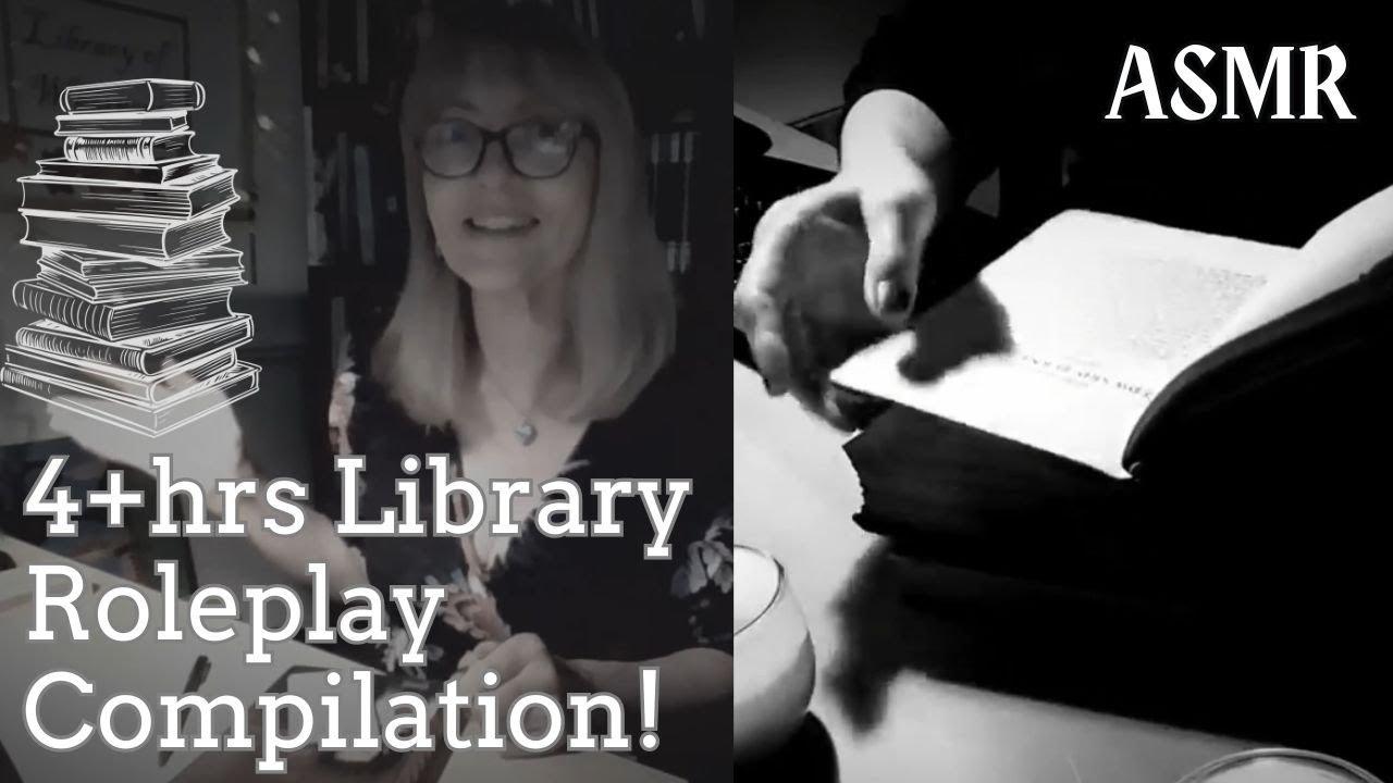 ASMR | 4+hrs of Library Roleplay Compilation! Whispered Library Sounds