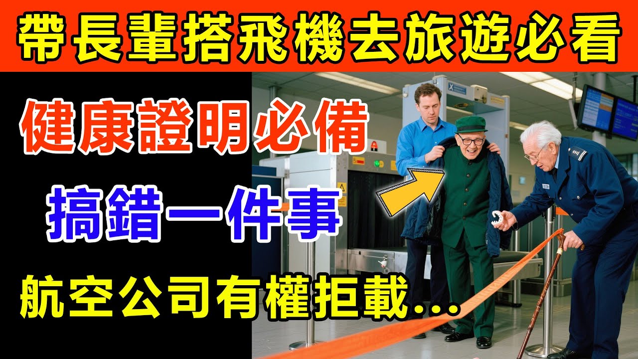 帶長輩搭飛機必看！超過「這個歲數」要開健康證明？搞錯一件事，航空公司有權拒載！#生活經驗 #百科密码 #科普 #坐飛機 