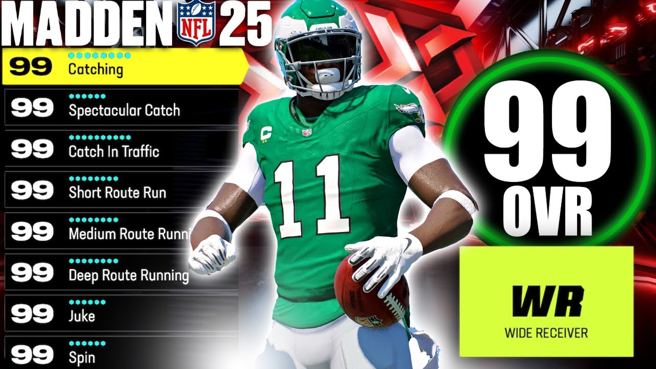 BEST AJ BROWN BUILD! 99 SPEC CATCH! THIS POWER WR IS GLITCHED! MADDEN 25 SUPERSTAR