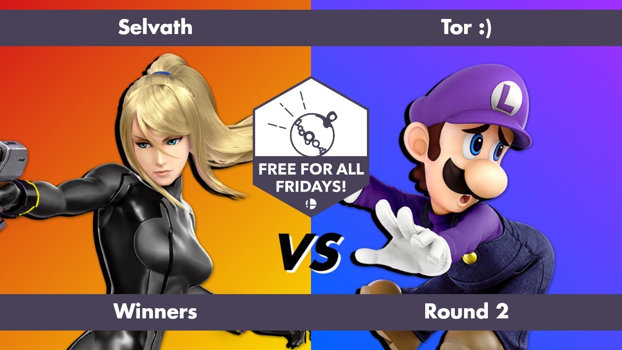 Free for All Fridays 82 Winners Round 2: Selvath (Zero Suit Samus) vs Tor :) (Luigi)
