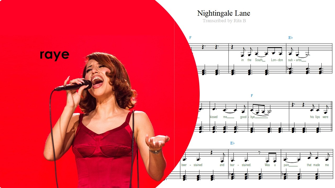 Raye — Nightingale Lane — Piano Sheet Music