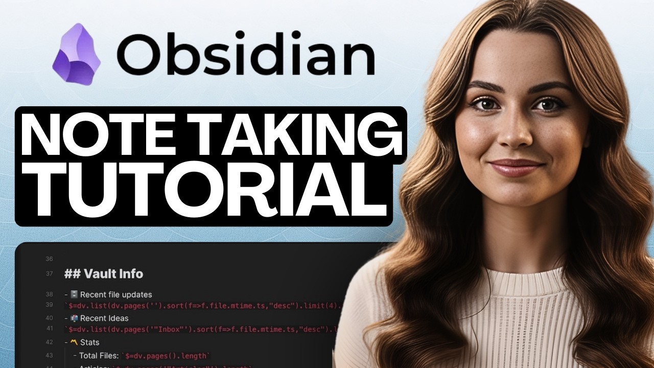 Obsidian Note-Taking Tutorial for Beginners 2026 (In-Depth Tutorial)