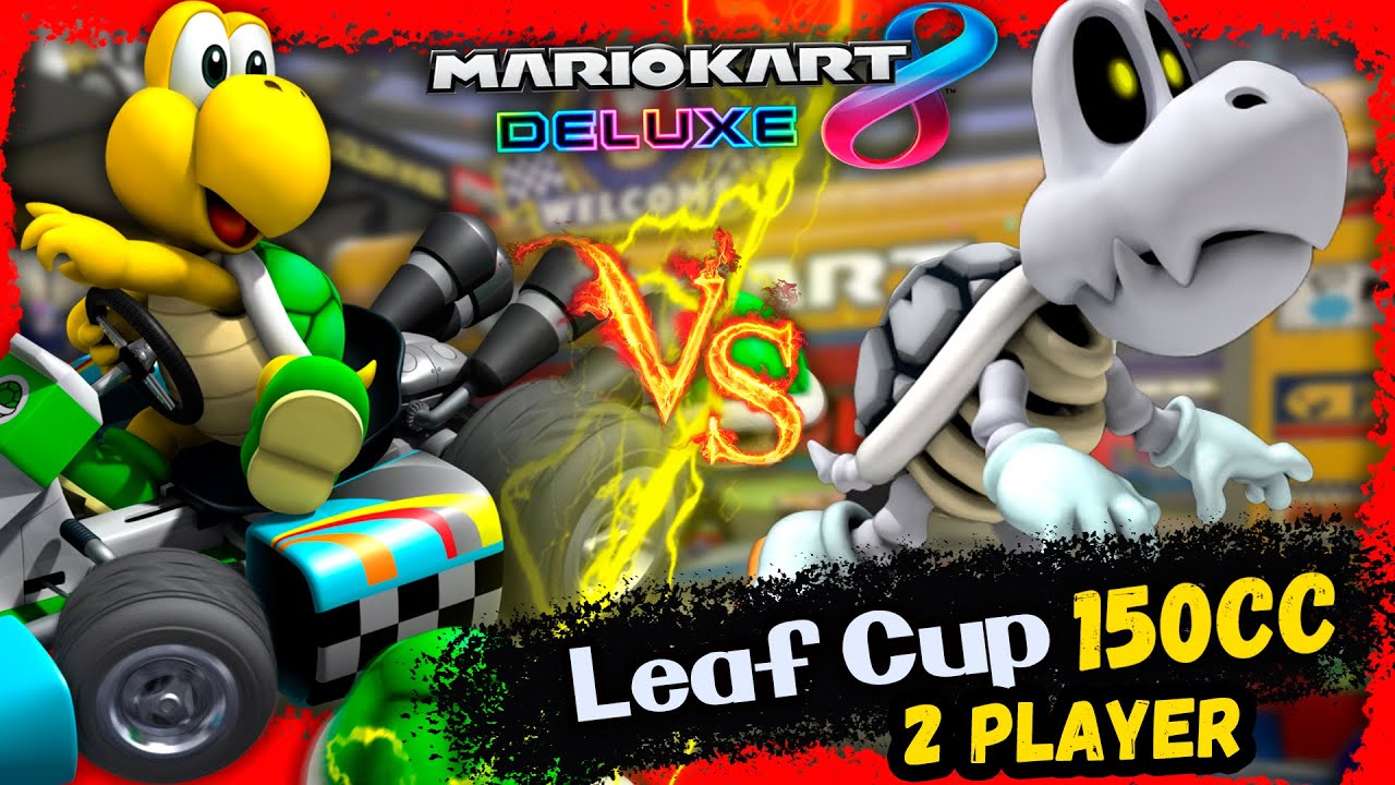 Mario Kart 8 Deluxe Multiplayer 2021 – 2 Players | Leaf Cup 150cc (Dry Bones vs Koopa Troopa)