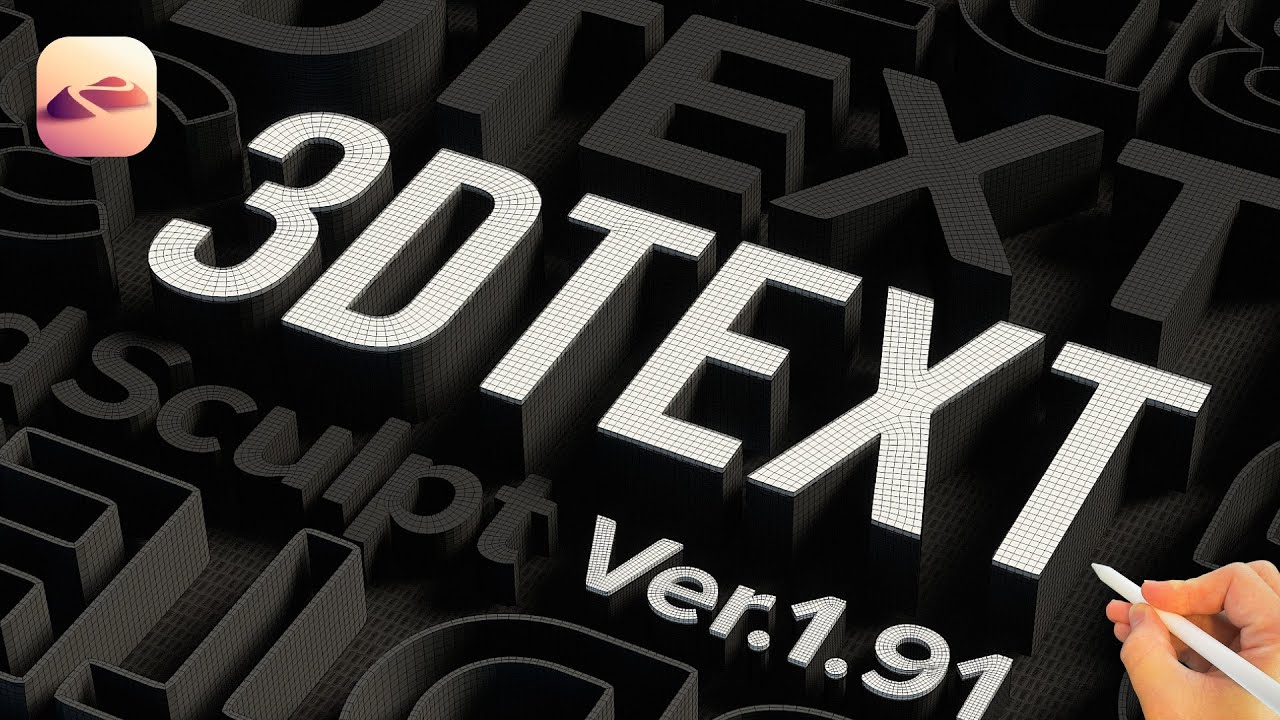 Nomad Sculpt ｜ How To Make  3D Text. & Mesh Cleanup