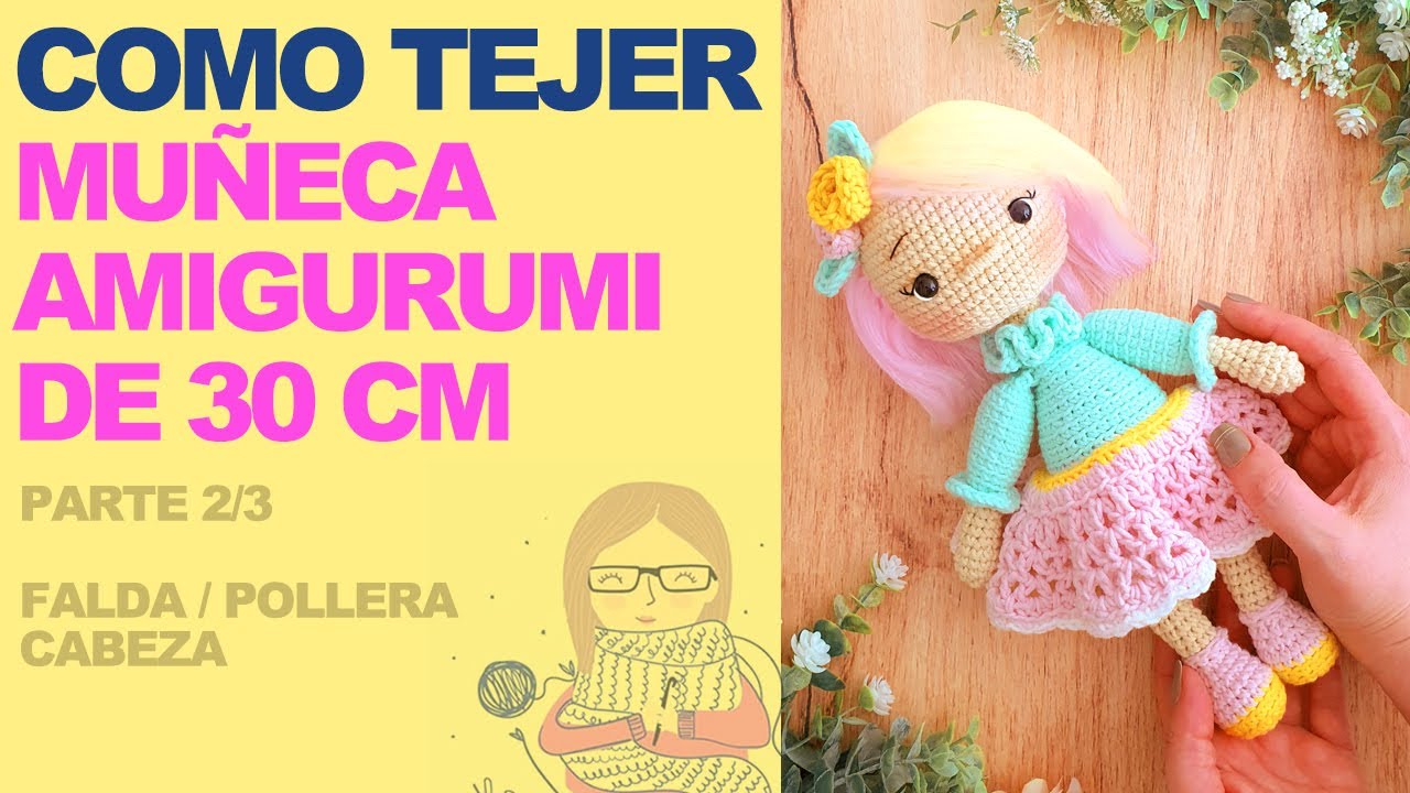 AMIGURUMI MUÑECA paso a paso en ESPAÑOL - CUERPO AMIGURUMI FÁCIL - parte 2/3 - ENG SUBS