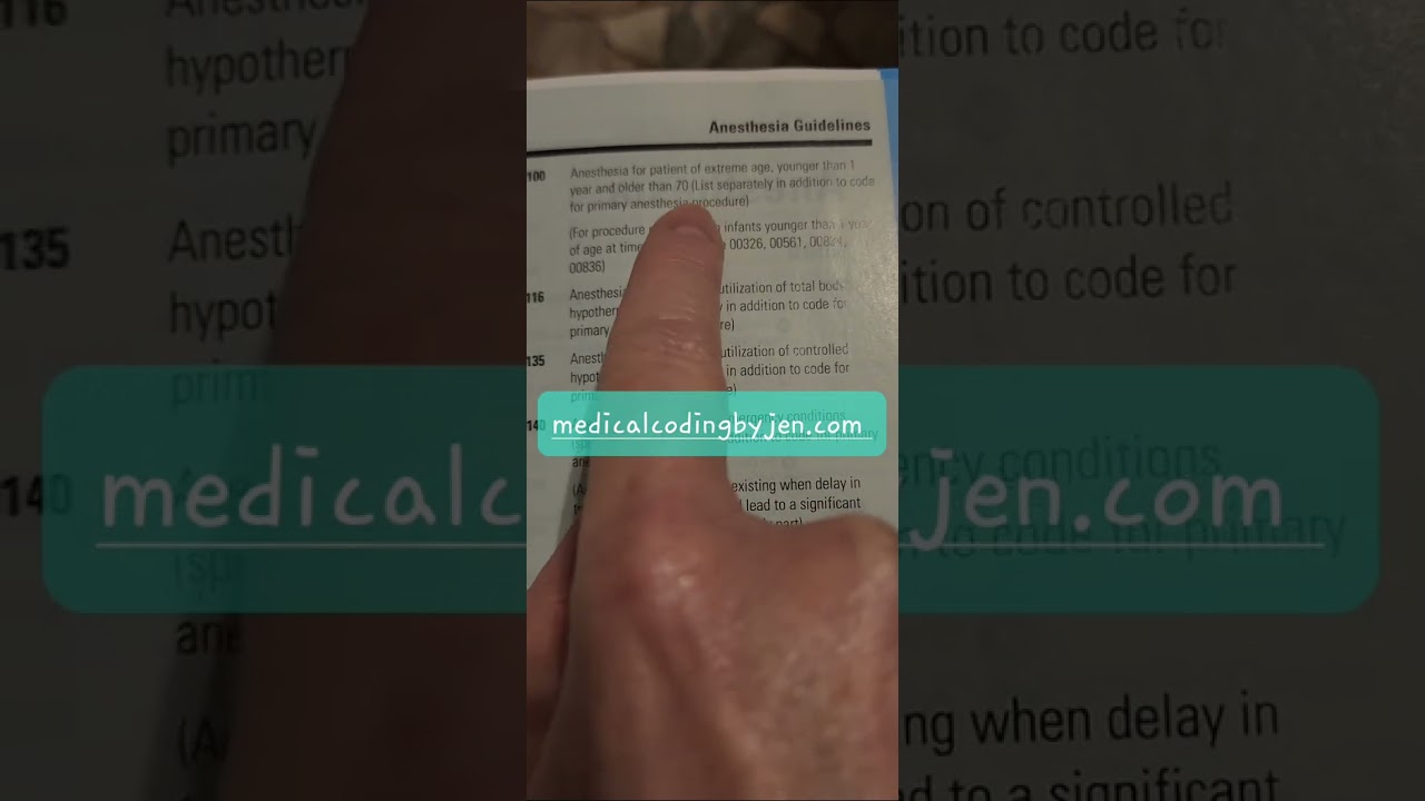 Anesthesia medical coding certification exam tips for notes prior to exam with examples