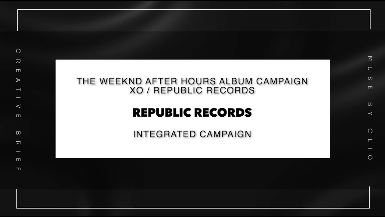 2020-2021 CLIO MUSIC GRAND FOR INTEGRATED CAMPAIGN | REPUBLIC RECORDS
