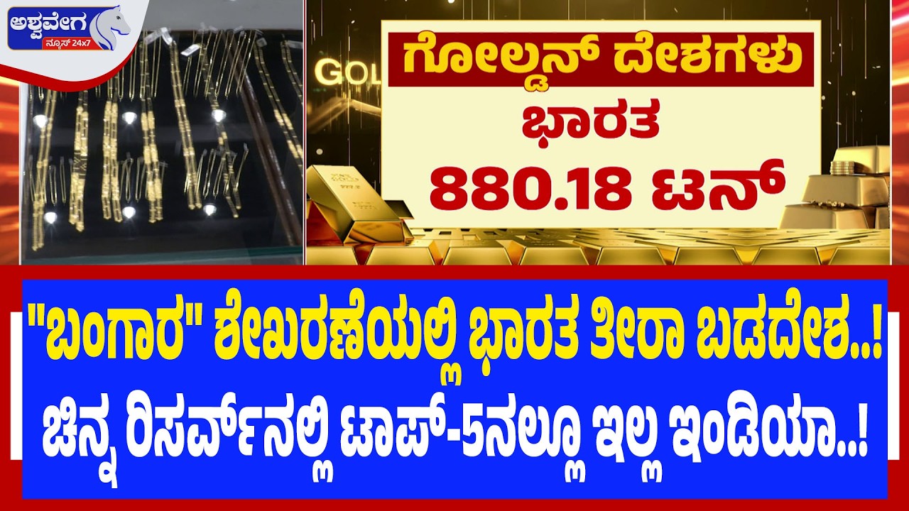 ಬಂಗಾರ ಶೇಖರಣೆಯಲ್ಲಿ ಭಾರತ ತೀರಾ ಬಡದೇಶ ! - ಚಿನ್ನ ರಿಸರ್ವ್‌ನಲ್ಲಿ ಟಾಪ್‌ 5ನಲ್ಲೂ ಇಲ್ಲ ಇಂಡಿಯಾ !