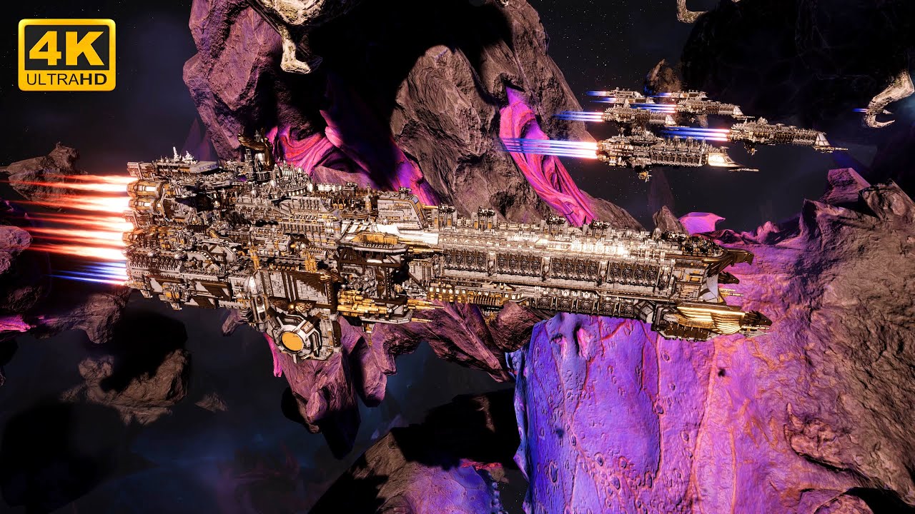 Imperial Navy vs Chaos - Skalgrim Mod - 4K Quality - Battlefleet Gothic Armada 2