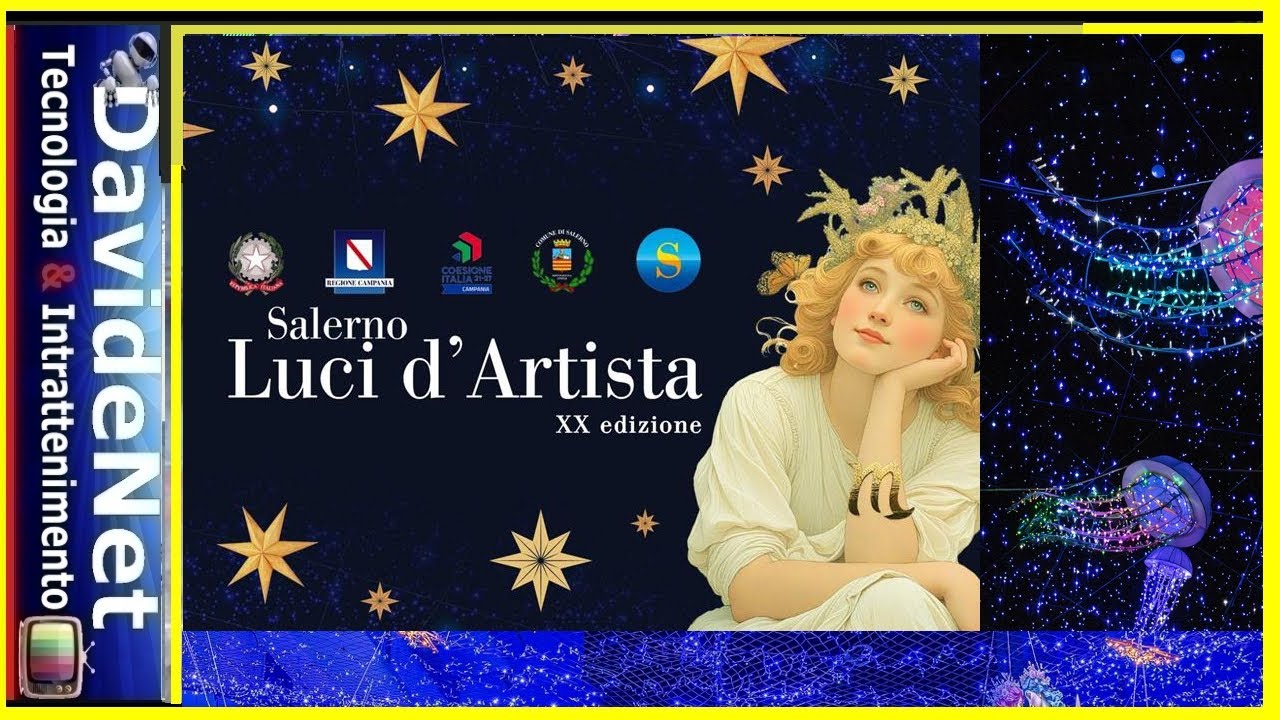 Luci D'artista Salerno EDIZIONE 2025 4K #luminarie #salerno #artista #luci #2025 #davidenet