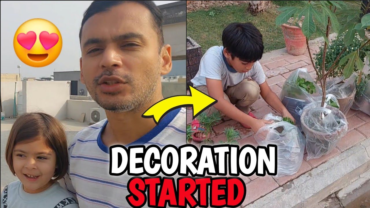 DIY Rooftop Hut Makeover 🌾 | Painting & Plantation Transformation | Ammar aur abaan