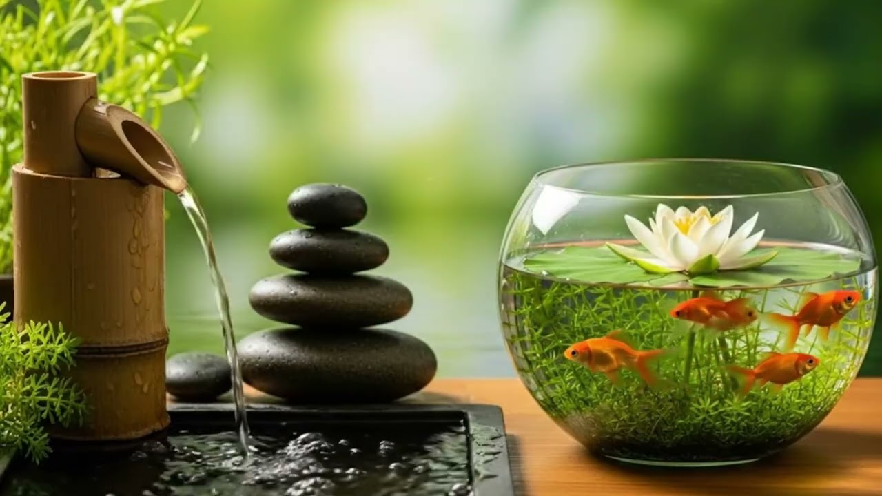 Healing of the Mind Soothing Water Sounds, Brid Sounds & Relaxing Paino 🌿Music, Anxiety Relief